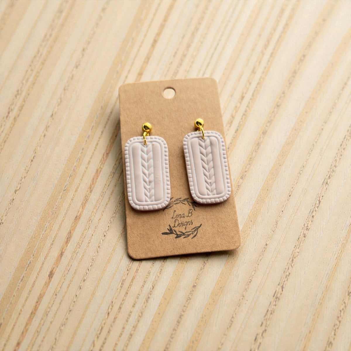 Textured Braid Polymer Clay Earrings