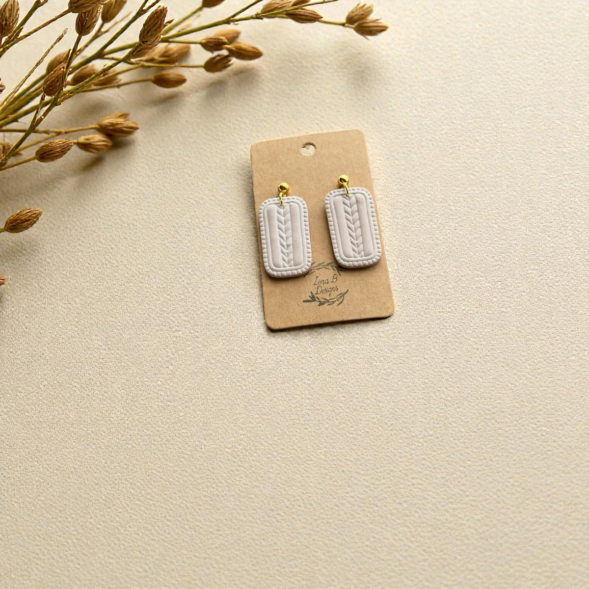 Textured Braid Polymer Clay Earrings