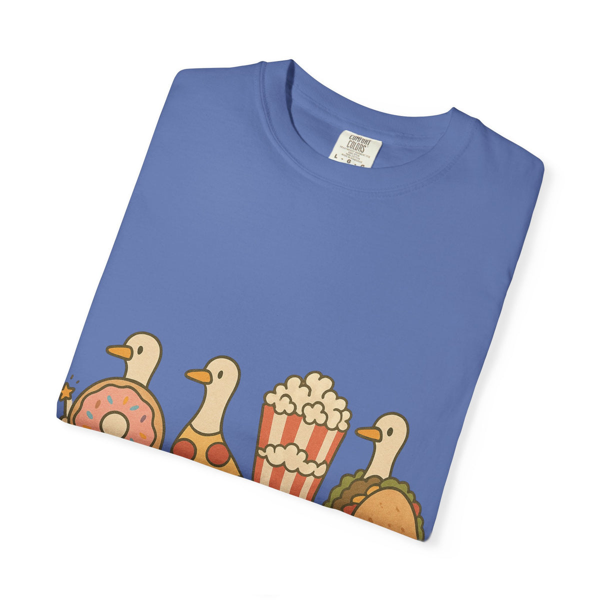 Snacky Goose T-shirt, Cute Animal Apparel, Funny Foodie Tee, Gift for Pet Lovers, Casual Wear, Quirky Shirt for All Occasions